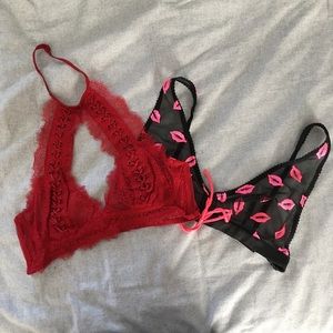 Victoria’s Secret embroidered lace bralette bundle